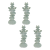 Yoga Frog on Rocks (Set of 4) 13”H Resin