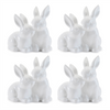 Double Bunny (Set of 4) 4”H Ceramic