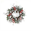 Snow Mixed Pine Berry Wreath 20”D