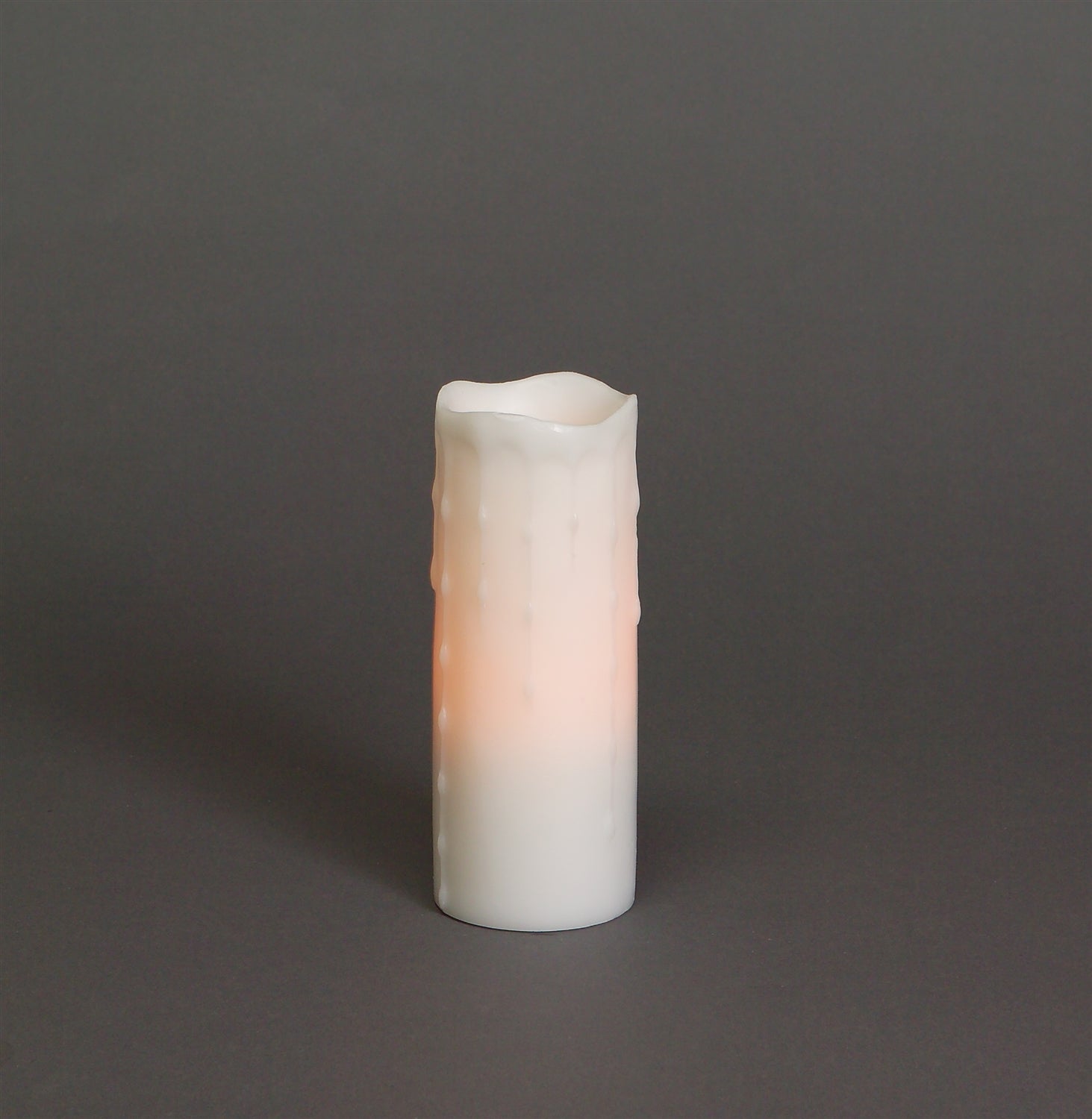 LED Wax Dripping Pillar Candle (Set of 3) 3"Dx8"H Wax/Plastic - 2 C Batteries Not Incld.
