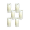 LED Wax Dripping Pillar Candle (Set of 6) 1.75"Dx4"H Wax/Plastic - 2 AA Batteries Not Incld.