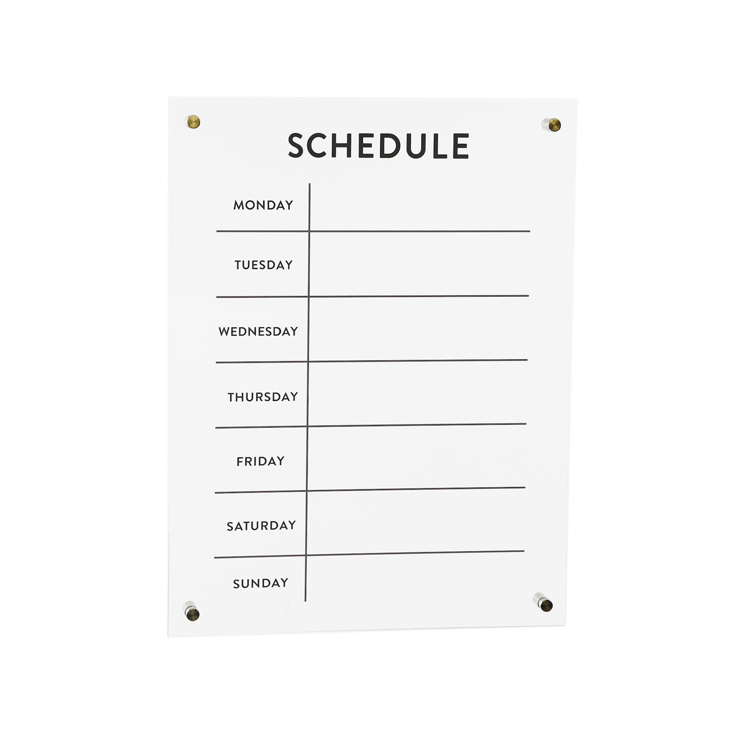 Weekly Wall Calendar 14.5" x 19"H Acrylic
