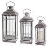 Lantern (Set of 3) 14"H, 17"H, 20"H Metal/Glass