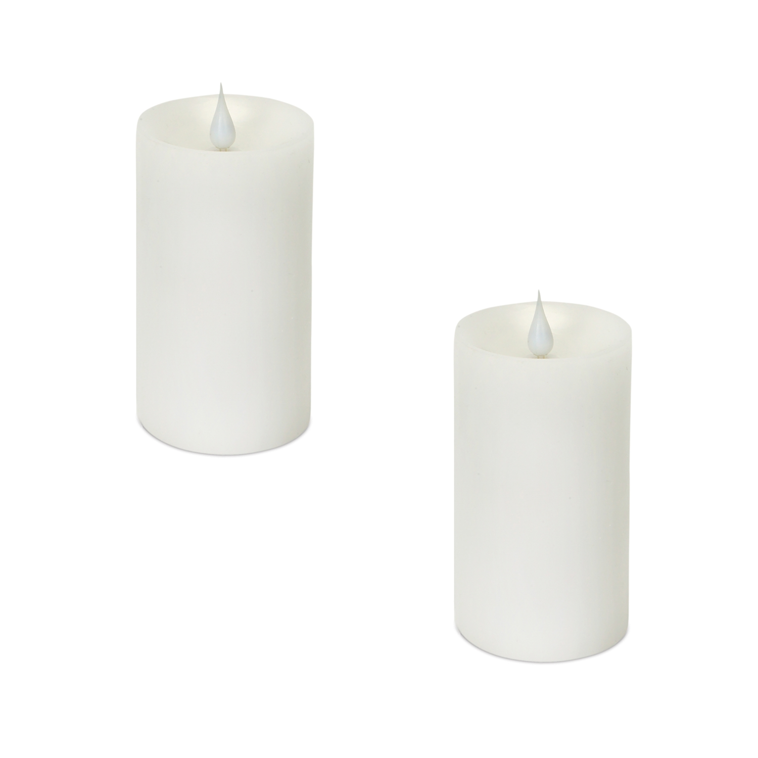 Simplux LED Pillar Candle w/Moving Flame (Set of 2)  3"D x 5"H W/RMT