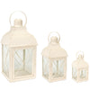 Lantern (Set of 3) 8.5"H, 13.75"H, 18.5"H Metal/Glass