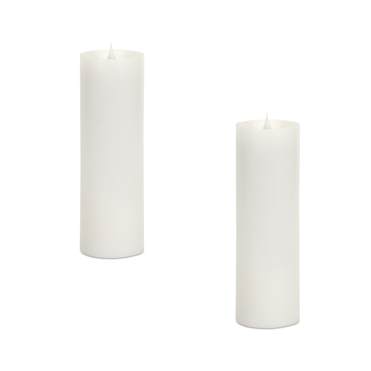 Simplux LED Pillar Candle w/Moving Flame (Set of 2)  3"D x 9"H W/RMT