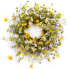 Daisy Wreath 24"D Polyester