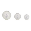 LED Snowflake Globes w/6 Hour Timer (Set of 3) 4"-8"D Glass
