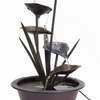 Bronze Metal Lotus Leaf Fountain 22"H