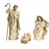 Nativity Holy Family Figurines with Gold Accents (Set of 3)