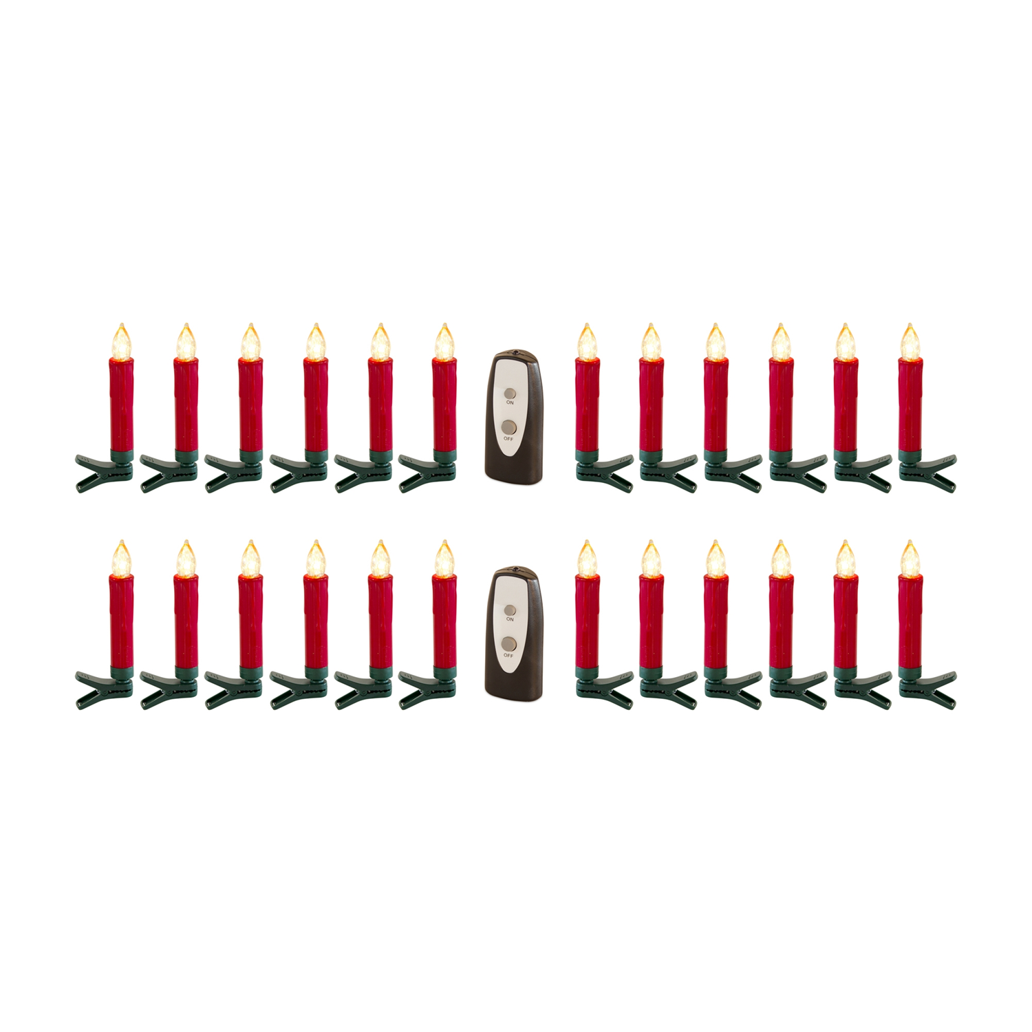 LED Clip On Taper Candle (Set of 24) 4.5"H Plastic W/RMT