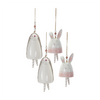 Bunny/Hedgehog Bell (Set of 4) 4.75"H, 7"H Stoneware