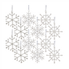 Jewel Snowflake (Set of 12) 3.5”H Iron/Glass