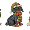 Winter Dog (Set of 12) 3.5”H Resin