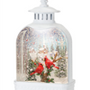 Snow Globe Lantern w/Santa 10.5”H Plastic 6 Hr Timer 3 AA Batteries, Not Included or USB Cord includ