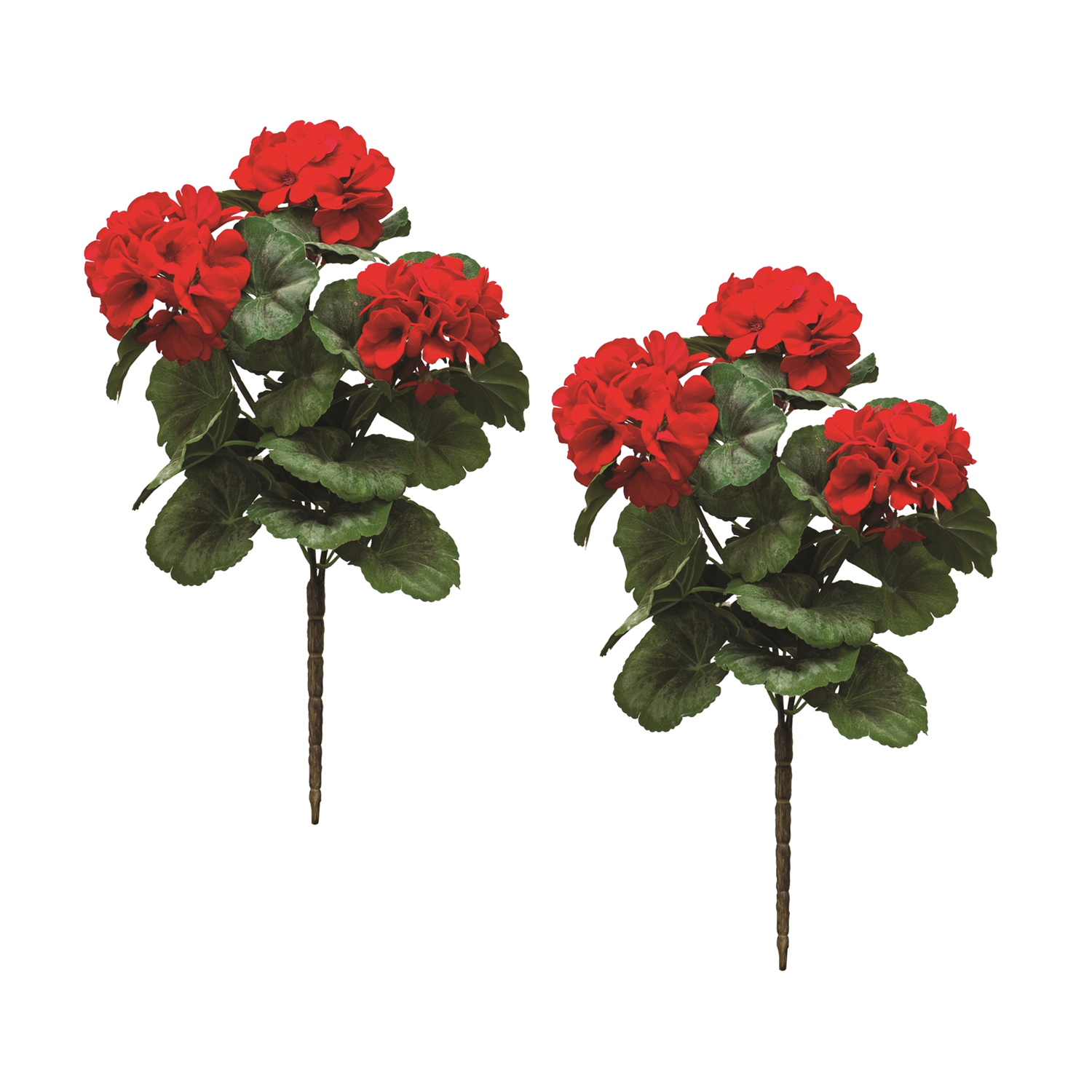 Geranium Bush (Set of 2) 20.25”H Polyester