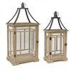 Lantern (Set of 2) 23"H, 31"H Wood/Metal