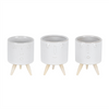 Pot (Set of 3) 3"D x 4"H Porcelain