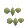 Ornament (Set of 6) 4.25"H, 4.5"H, 6"H Glass