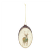 Deer Disc Ornament (Set of 12) 6"H Glass