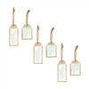 Pine Branch Tag (Set of 6) 3.35"L x 5.25"H, 2.75"L x 6.75"H Resin