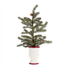 Potted Tree w/Snow (Set of 2) 20”H Plastic/Snow