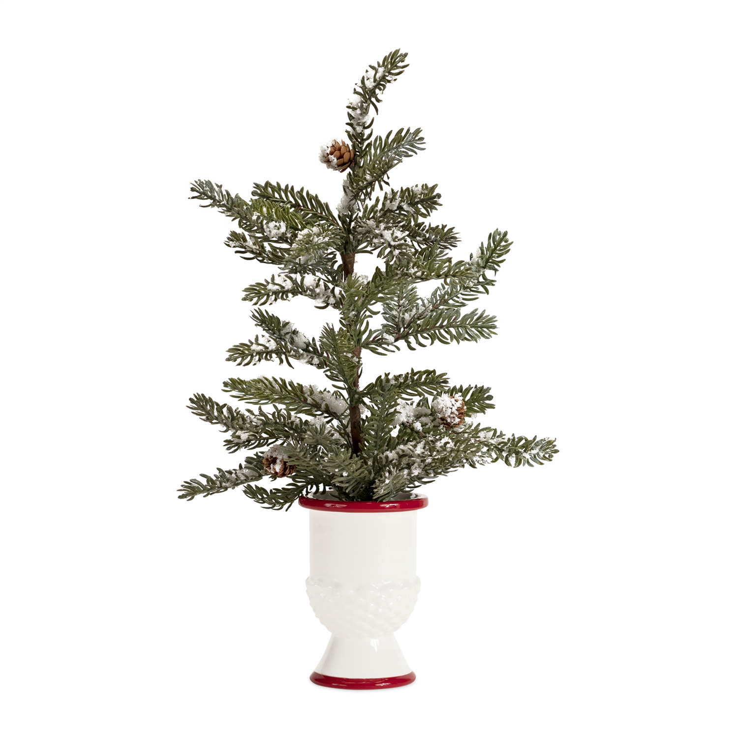 Potted Tree w/Snow (Set of 2) 20”H Plastic/Snow