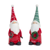 Gnome w/Wreath & Package (Set of 2) 9”H Resin