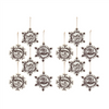 Snowflake Ornament (Set of 12) 4.25"H, 4.5"H, 5"H Plastic