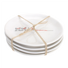 Stoneware Three French Hens Holiday Plate (Set of 4)