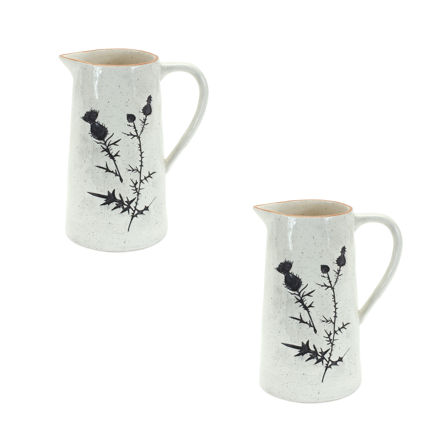 Pitcher (Set of 2) 10”H Ceramic