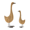Goose (Set of 2) 11.5"H, 17.5"H Wood/Iron