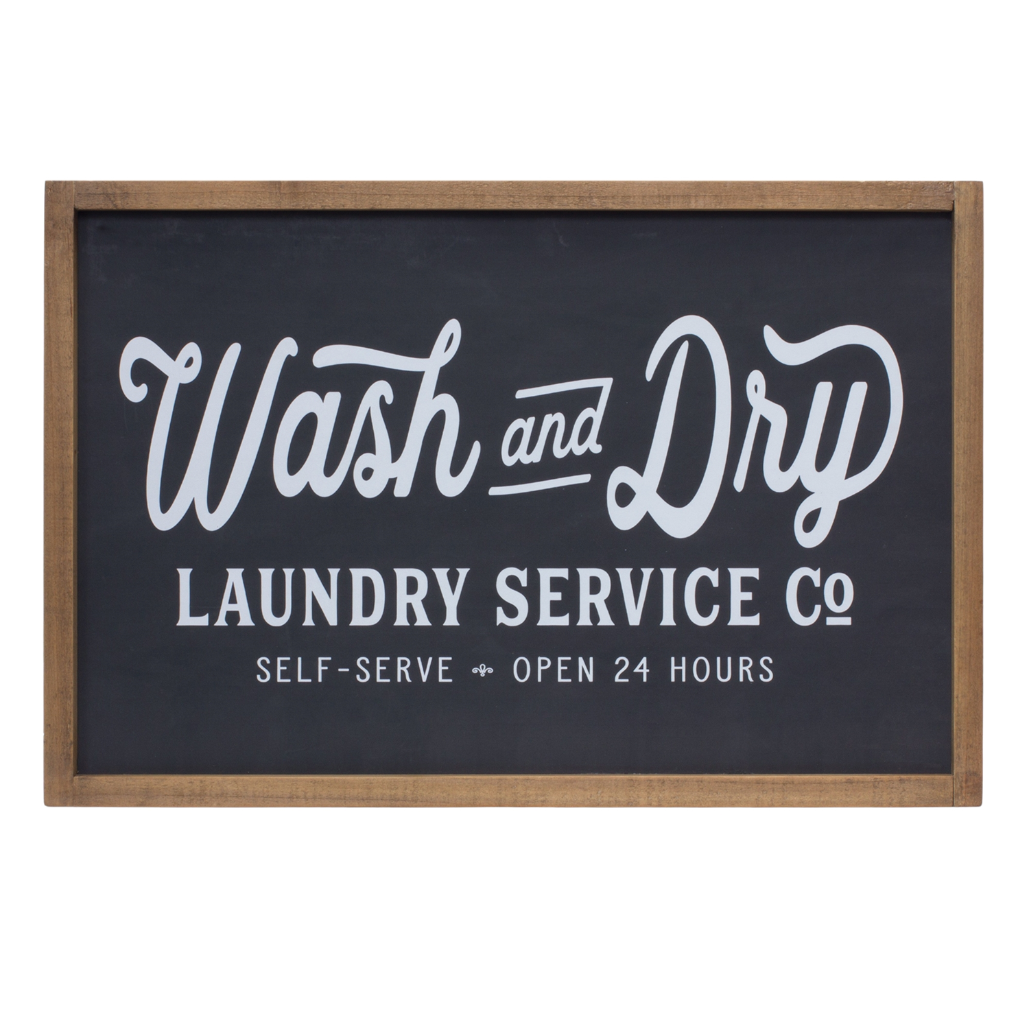 Wash and Dry Laundry Sign 18.25"L x 12"H MDF/Wood