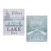 Lake Sign (Set of 2) 15.75"L x 20"H MDF/Wood