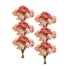 Peony and Hydrangea Bouquet (Set of 6) 16.75”H Polyester