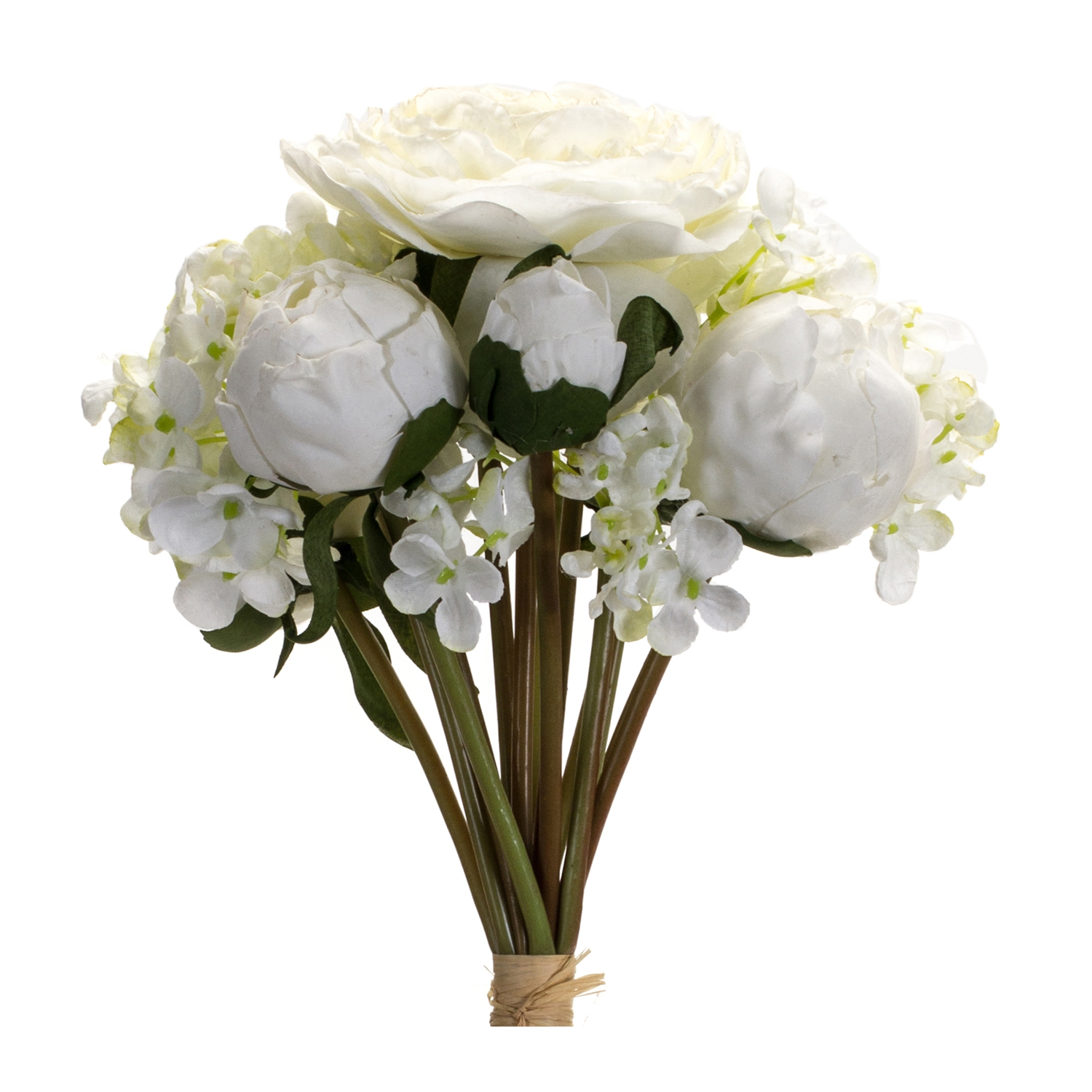 Peony and Hydrangea Bouquet (Set of 6) 16.75”H Polyester