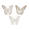Butterfly (Set of 3) 6.75"L x 5.5"H, 7"L x 5.5"H, 7.25"L x 5.75"H Resin