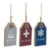 Ski Tag Ornament (Set of 12) 11”H MDF
