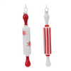 Rolling Pin Ornament (Set of 12) 7.5”H Glass