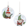 Gnome Ball Ornament (Set of 12) 4”D Glass