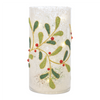 Mistletoe Candle Holder (Set of 2) 7.75”H Glass
