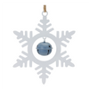 Snowflake Ornament w/Bell (Set of 12) 6.5”H Iron