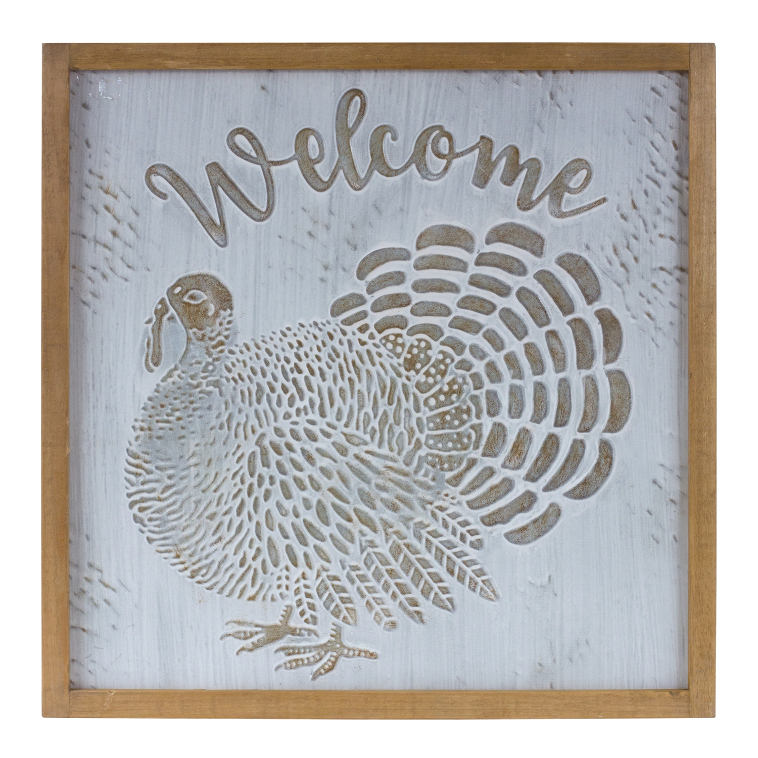 Welcome Turkey Frame 20”SQ Metal/Wood