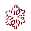 Snowflake Cookie Cutter Ornament (Set of 4) 10.5”H Metal