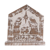 White Washed Nativity Sign (Set of 2)