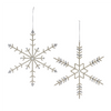 Snowflake Ornament (Set of 6) 14”H Iron/Glass