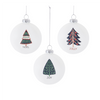 Ornament (Set of 6) 3”D Glass