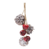 Bell and Pine Cone Ornament (Set of 6) 14”H Iron/Cone