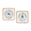 Christmas Mail Stamp Plaque (Set of 12) 5”SQ MDF/Wood