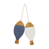 Pair of Fish Ornament (Set of 2) 23.25"L x 3"H Wood